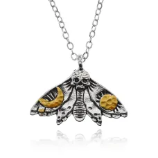 Кулон Бабочка и Череп на цепочке, 2х3см BJK354