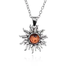 Кулон Солнце на цепочке, d.2,5см BJK355