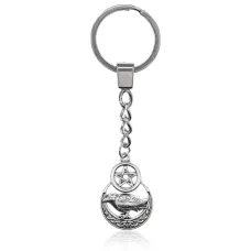 Брелок Ворон, Месяц и Пентаграмма, 9,5х3см BK155