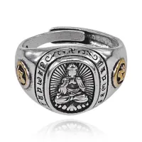 Безразмерное кольцо Будда, 15мм KL436