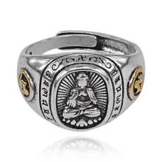 Безразмерное кольцо Будда, 15мм KL436