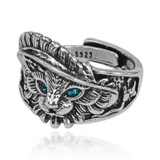 Безразмерное кольцо Кот в шляпе, 16мм KL438