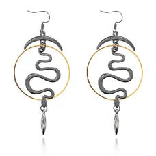 Серьги Змея, 9х4х1см SE205