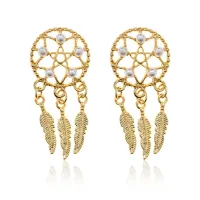 Серьги Ловец снов, 4х1,5х1см SE210