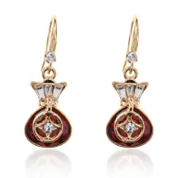 Серьги Мешочек богатства, 35х12х10мм SE213