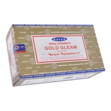 Блок благовоний Gold Gleam (Золотой отблеск) 12 упаковок по 15 грамм Satya-15-BL