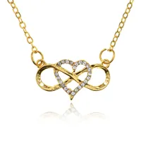 Кулон Бесконечность и сердце, 1х2,5см BJK373