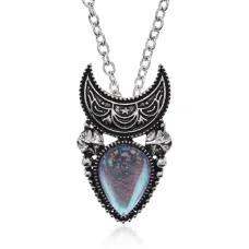 Кулон Месяц с лунным камнем, 3х1,5см BJK376