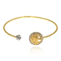 Безразмерный браслет Дерево жизни со стразами, 2мм BS695