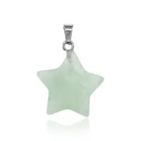 Кулон Звезда, 2,5х2см, нефрит BJK358-09