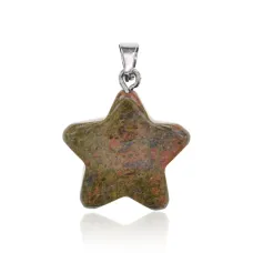 Кулон Звезда, 2,5х2см, унакит BJK358-10
