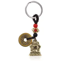 Брелок Дракон, Колокол и Пять монет, 9,5х3см BK115-08