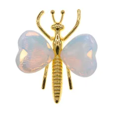 Фигурка Мотылек, 4,5х3,5см, лунный камень ST039-01
