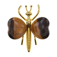 Фигурка Мотылек, 4,5х3,5см, тигровый глаз ST039-03