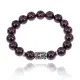 Браслет с руной Соулу и нат.камнем Гранат 10 мм BSRC-01-06