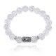 Браслет с руной Соулу и синт.камнем Сахарный кварц 10 мм BSRC-01-16