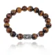 Браслет с руной Соулу и нат.камнем Тигровый глаз 10 мм BSRC-01-19