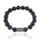 Браслет с руной Иса и синт.камнем Синий авантюрин 10 мм BSRC-02-02