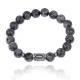 Браслет с руной Иса и нат. камнем Лабрадор 10 мм BSRC-02-08