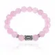 Браслет с руной Иса и нат.камнем Розовый кварц 10 мм BSRC-02-15