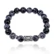 Браслет с руной Ингуз и нат.камнем Снежный обсидиан 10 мм BSRC-05-14