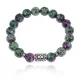 Браслет с руной Ингуз и синт. камнем Цоизит 10 мм BSRC-05-22