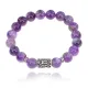 Браслет с руной Эваз и нат.камнем Аметист 10 мм BSRC-06-03