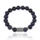 Браслет с руной Йера и синт. камнем Синий авантюрин 10 мм BSRC-07-02