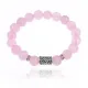 Браслет с руной Йера и нат.камнем Розовый кварц 10 мм BSRC-07-15