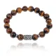 Браслет с руной Йера и нат. камнем Тигровый глаз 10 мм BSRC-07-19