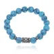 Браслет с руной Гебо и синт. камнем Бирюза 10 мм BSRC-08-05