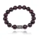 Браслет с руной Турисаз и нат.камнем Гранат 10 мм BSRC-09-06