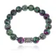 Браслет с руной Турисаз и синт.камнем Цоизит 10 мм BSRC-09-22
