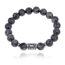 Браслет с руной Райдо и нат.камнем Лабрадор 10 мм BSRC-10-08