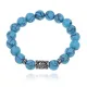 Браслет с руной Лагуз и синт.камнем Бирюза 10 мм BSRC-11-05