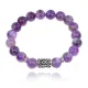 Браслет с руной Одал и нат. камнем Аметист 10 мм BSRC-12-03