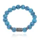 Браслет с руной Одал и синт.камнем Бирюза 10 мм BSRC-12-05
