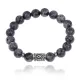 Браслет с руной Одал и нат.камнем Лабрадор 10 мм BSRC-12-08