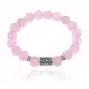 Браслет с руной Одал и нат.камнем Розовый кварц 10 мм BSRC-12-15