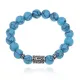 Браслет с руной Уруз и синт. камнем Бирюза 10 мм BSRC-13-05