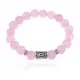 Браслет с руной Уруз и нат.камнем Розовый кварц 10 мм BSRC-13-15