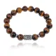 Браслет с руной Уруз и нат.камнем Тигровый глаз 10 мм BSRC-13-19