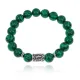 Браслет с руной Наутиз и синт.камнем Малахит 10 мм BSRC-15-12