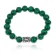 Браслет с руной Вуньо и синт.камнем Малахит 10 мм BSRC-18-12
