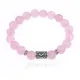 Браслет с руной Кеназ и нат.камнем Розовый кварц 10 мм BSRC-19-15
