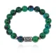 Браслет с руной Кеназ и синт.камнем Хризоколла 10 мм BSRC-19-21