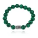 Браслет с руной Тейваз и синт. камнем Малахит 10 мм BSRC-20-12