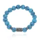 Браслет с руной Беркана и синт. камнем Бирюза 10 мм BSRC-21-05
