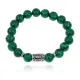 Браслет с руной Беркана и синт.камнем Малахит 10 мм BSRC-21-12