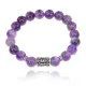 Браслет с руной Ансуз и нат.камнем Аметист 10 мм BSRC-24-03